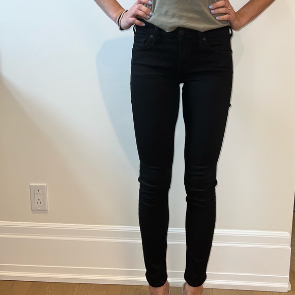 Citizens of humanity mid rise black jeans size 25 - Picture 2 of 5